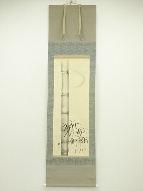 JAPANESE WALL HANGING SCROLL / HAND PAINTED / BAMBOO / ARTIST WORK